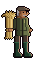 Harjit Sandhu, a South Asian farmer in a flat cap and waxed jacket, holding a sheaf of barley